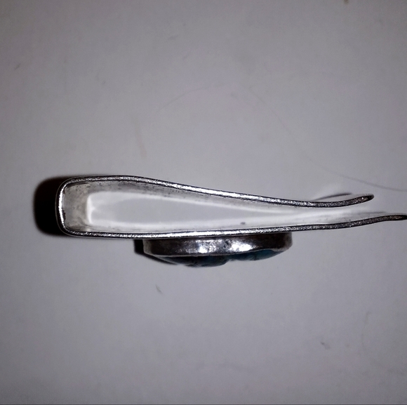 Vintage Sterling Silver turquoise money clip - Picture 4 of 6